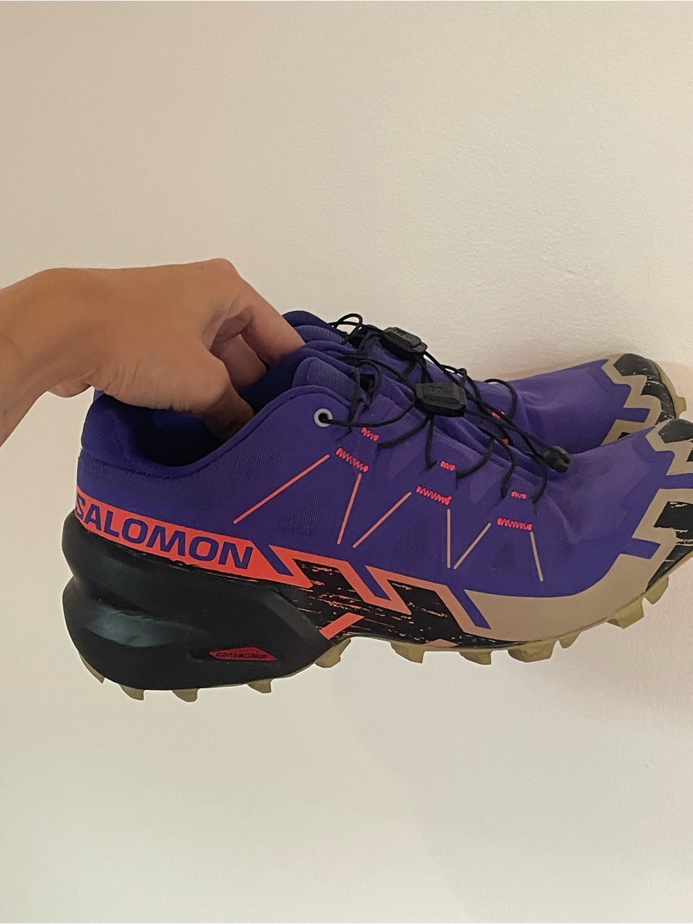 Salomon Women's Purple & Orange Trail Running Shoes